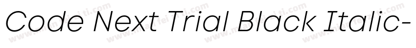 Code Next Trial Black Italic字体转换